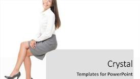  Presentation with smiling paramedic sitting in ambulance - Slides consisting of ramdan - empty tag on a decorative background and a coral colored foreground