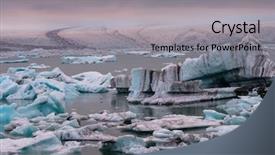  Presentation with global warming - Presentation theme enhanced with down glacier due to global background and a light gray colored foreground
