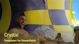  Presentation with colorful water droplets - PPT theme featuring down in a colorful water background and a  colored foreground