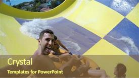  Presentation with fun - Slide set featuring down in a colorful water background and a tawny brown colored foreground