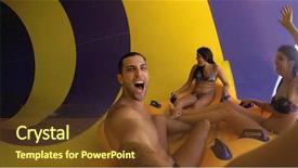  Presentation with colorful water droplets - Audience pleasing slide set consisting of down in a colorful water backdrop and a  colored foreground