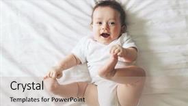  Presentation with top and down features of internet - Beautiful PPT theme featuring down on a bed top backdrop and a coral colored foreground