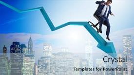  Presentation with economic - Presentation theme having down on chair in economic background and a light blue colored foreground