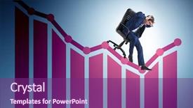  Presentation with economic crisis in greece - Audience pleasing PPT theme consisting of down on chair in economic backdrop and a violet colored foreground