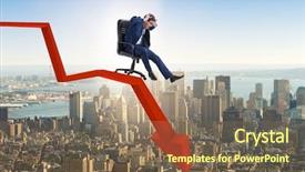  Presentation with economic crisis in greece - Cool new presentation theme with down on chair in economic backdrop and a violet colored foreground