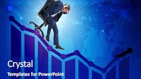  Presentation with economic crisis in greece - Audience pleasing PPT theme consisting of down on chair in economic backdrop and a  colored foreground