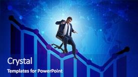  Presentation with economic - Amazing slide set having down on chair in economic backdrop and a  colored foreground