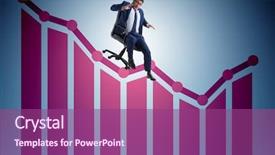  Presentation with economic - Beautiful theme featuring down on chair in economic backdrop and a violet colored foreground