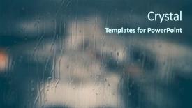  Presentation with rain - Beautiful slide set featuring down on glass cold season backdrop and a ocean colored foreground