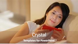  Presentation with phone - PPT layouts having down on sofa at night background and a red colored foreground