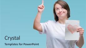  Presentation with dental down syndrome - Cool new presentation with down syndrome holding red heart backdrop and a  colored foreground