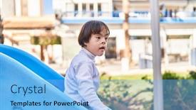  Presentation with down syndrome - Presentation featuring down-syndrome-kid-playing background and a light blue colored foreground