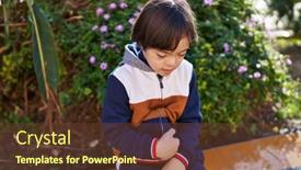  Presentation with down syndrome - Presentation theme with down-syndrome-kid-sitting background and a tawny brown colored foreground