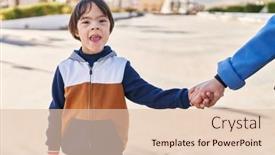  Presentation with down syndrome - Presentation theme enhanced with down-syndrome-kid-smiling-confident background and a lemonade colored foreground