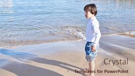  Presentation with down syndrome - Slide deck enhanced with down-syndrome-kid-standing background and a soft green colored foreground