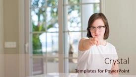  Presentation with down syndrome - Presentation theme enhanced with down-syndrome-woman-at-home background and a  colored foreground