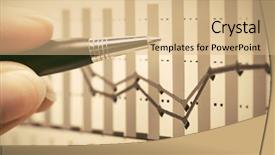  Presentation with financial analysis - Amazing presentation theme having down trend - financial graphs analysis stock market backdrop and a coral colored foreground