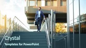  Presentation with simple art elegant - Cool new PPT theme with down trend - handsome successful businessman in elegant backdrop and a ocean colored foreground