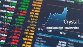  Presentation with online stock market - Slides enhanced with down up graph - stock market information on tablet background and a ocean colored foreground
