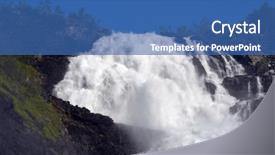  Presentation with hill station - PPT layouts with down valley by the station background and a ocean colored foreground