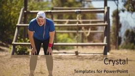  Presentation with hands down - Presentation with down with hands on knees background and a coral colored foreground