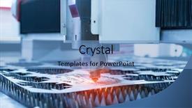  Presentation with download - Slide set enhanced with download preview laser cutting machine background and a teal colored foreground