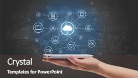  Presentation with organization - Cool new presentation design with organization change - businessman working on phone backdrop and a dark gray colored foreground