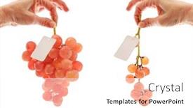 Presentation with comparison - Slides featuring downsized-bunches-of-grapes background and a white colored foreground