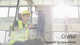  Presentation with low angle view of volleyball - PPT theme featuring downtime - low angle view of mid background and a light gray colored foreground