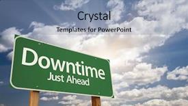  Presentation with forest road green - Cool new theme with downtime just ahead green road backdrop and a light blue colored foreground