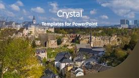  Presentation with architecture city - Colorful slide set enhanced with downtown abbey - luxembourg city cityscape - architecture backdrop and a  colored foreground
