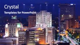  Presentation with asheville - Colorful slide set enhanced with downtown asheville north carolina's city hall and courthouse building among other notable structures backdrop and a navy blue colored foreground