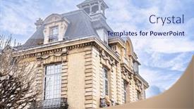  Presentation with street - PPT theme consisting of downtown-brunoy-unveiled-captivating-street and a sky blue colored foreground