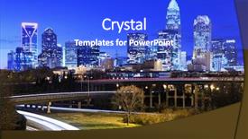  Presentation with north carolina - PPT layouts featuring downtown charlotte north carolina usa background and a cobalt blue colored foreground