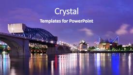  Presentation with chattanooga - Presentation theme consisting of downtown chattanooga tennessee usa background and a cobalt blue colored foreground