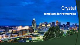  Presentation with southwest - Audience pleasing PPT layouts consisting of downtown cincinnati ohio looking southwest backdrop and a dark gray colored foreground
