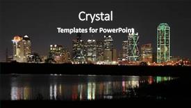  Presentation with texas - Presentation design consisting of downtown dallas texas at night background and a dark gray colored foreground