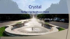  Presentation with street - Beautiful slide deck featuring downtown in bucharest romanian backdrop and a sky blue colored foreground