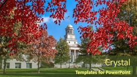  Presentation with orlando florida usa downtown city - Slide set enhanced with downtown-iowa-city-in-autumn background and a tawny brown colored foreground