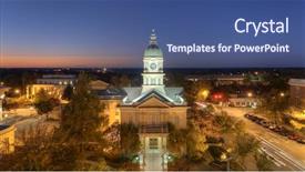  Presentation with usa - Audience pleasing slides consisting of downtown of athens georgia usa backdrop and a ocean colored foreground
