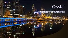  Presentation with melbourne - Colorful theme enhanced with downtown of melbourne at night backdrop and a wine colored foreground