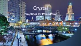  Presentation with orlando florida usa downtown city - Presentation theme consisting of downtown providence rhode island usa background and a ocean colored foreground