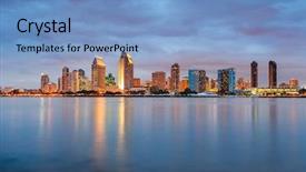  Presentation with night - Amazing presentation having downtown san diego at night backdrop and a light blue colored foreground