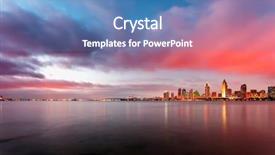  Presentation with night - Presentation design having downtown san diego at night background and a teal colored foreground