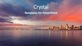  Presentation with carmen san diego - Slides enhanced with downtown san diego at night background and a ocean colored foreground