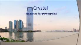  Presentation with taxi cabs new york city - Audience pleasing slides consisting of downtown skyline and new jersey backdrop and a  colored foreground