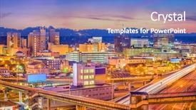  Presentation with charleston - Audience pleasing presentation consisting of downtown skyline over the interstate backdrop and a teal colored foreground