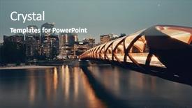  Presentation with peace - PPT theme featuring calgary cityscape with peace bridge background and a  colored foreground
