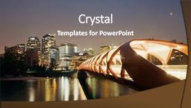  Presentation with cityscape - Theme enhanced with calgary cityscape with peace bridge background and a gray colored foreground