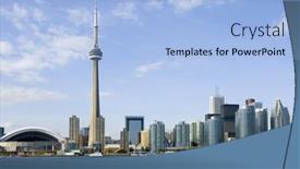  Presentation with toronto - Presentation theme with downtown-toronto-including-the-rogers background and a light blue colored foreground